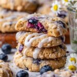Blueberry Coffee Cake Cookies with Lemon Blueberry Jam and Streusel Topping Recipe
