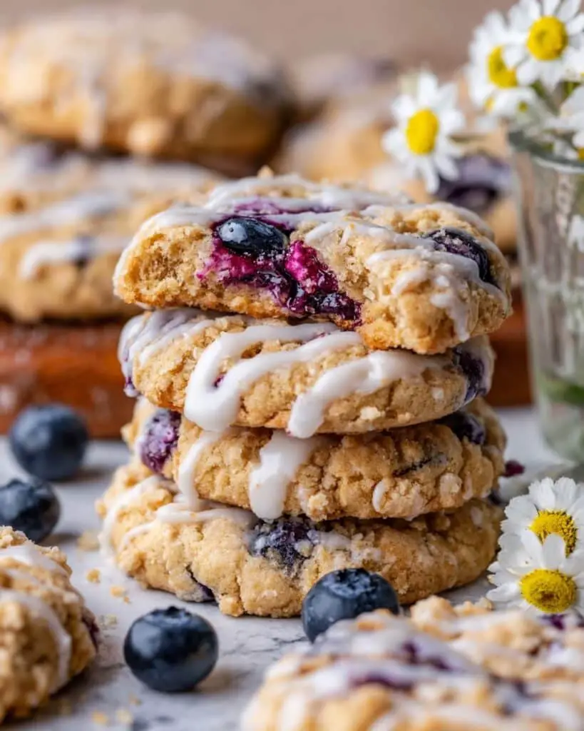 Blueberry Coffee Cake Cookies with Lemon Blueberry Jam and Streusel Topping Recipe