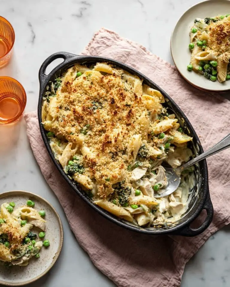 Creamy Chicken Spinach Pasta Bake Recipe