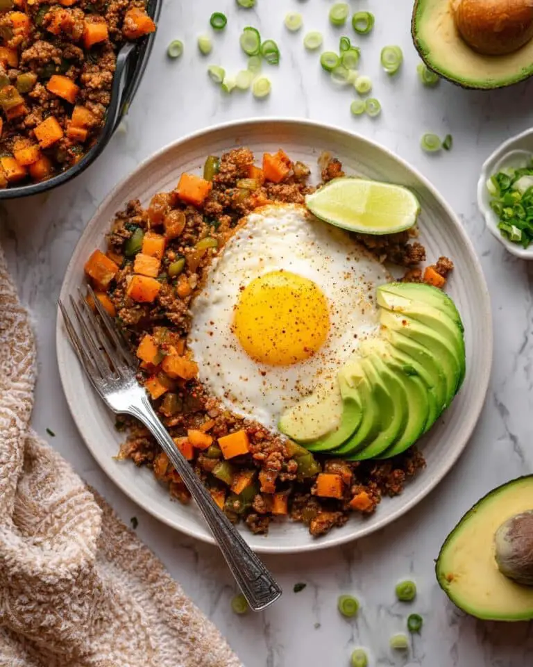 Sweet Potato Turkey Hash with Cilantro, Lime, and Avocado Recipe
