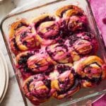 Blueberry Sweet Rolls with Cream Cheese Filling and Blueberry Compote Recipe