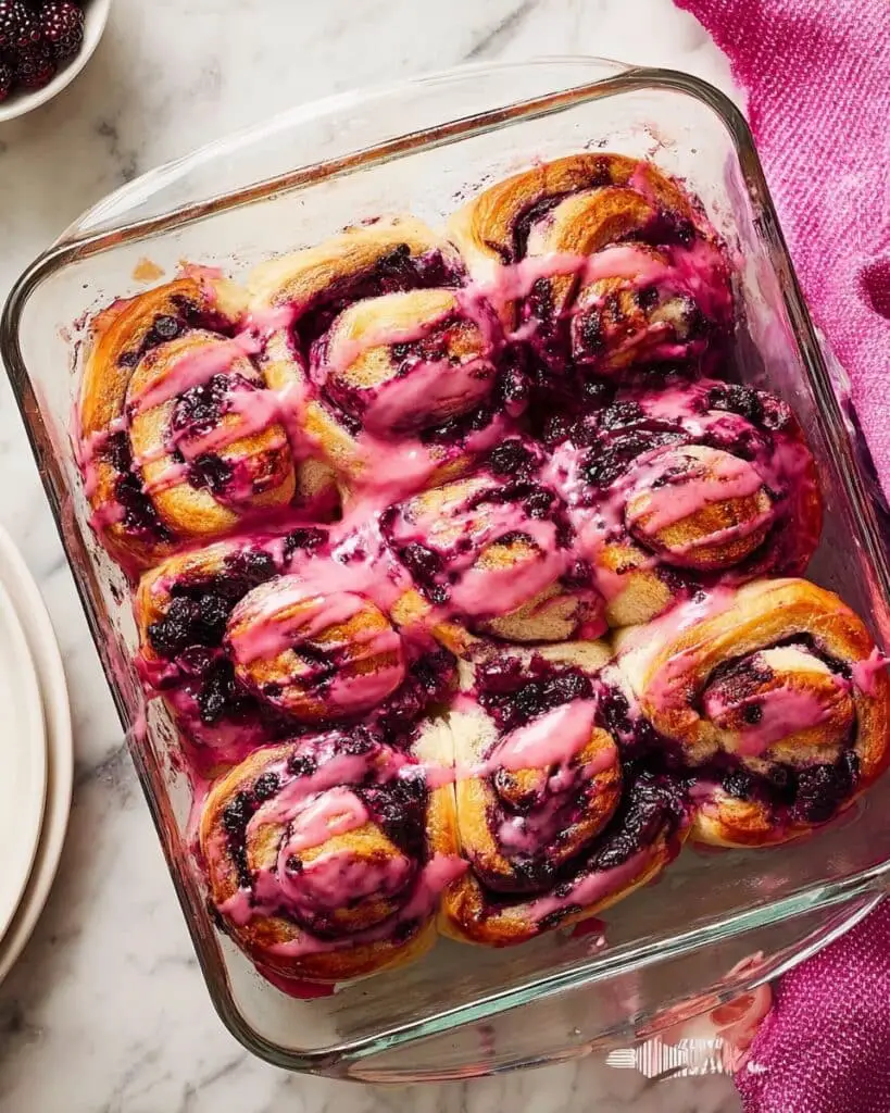 Blueberry Sweet Rolls with Cream Cheese Filling and Blueberry Compote Recipe