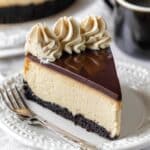 Creamy Coffee Cheesecake with Chocolate Ganache and Whipped Cream Recipe