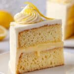Lemon Layer Cake with Lemon Curd and Buttercream Frosting Recipe