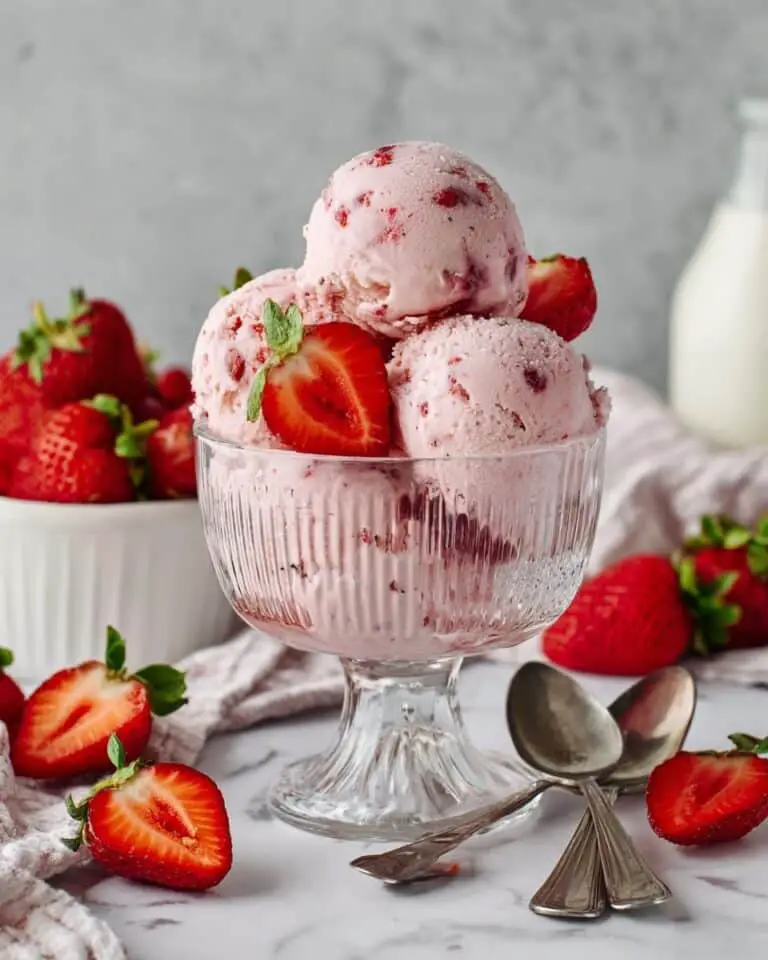 Creamy 5-Ingredient Strawberry Ice Cream Recipe
