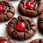 Chocolate Cherry Thumbprint Cookies Recipe