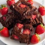 Strawberry Brownies with Strawberry Jam Swirl Recipe