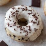 Chocolate Chip Donuts with Vanilla Glaze Recipe