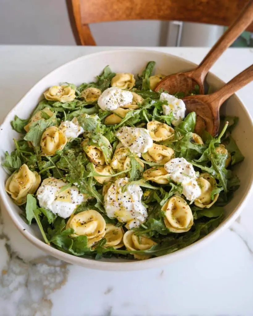 Summer Tortellini Salad with Burrata and Grilled Corn Recipe