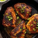 Cajun Chicken with Golden Brown Crust and Green Onion Garnish Recipe