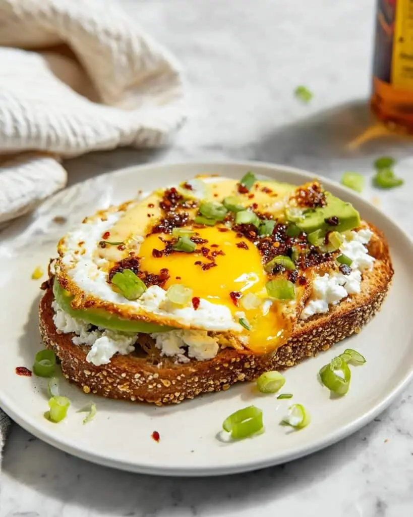 Chili Crisp Avocado Toast with Fried Egg Recipe