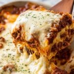 Cheesy Baked Ravioli with Ground Beef and Marinara Recipe