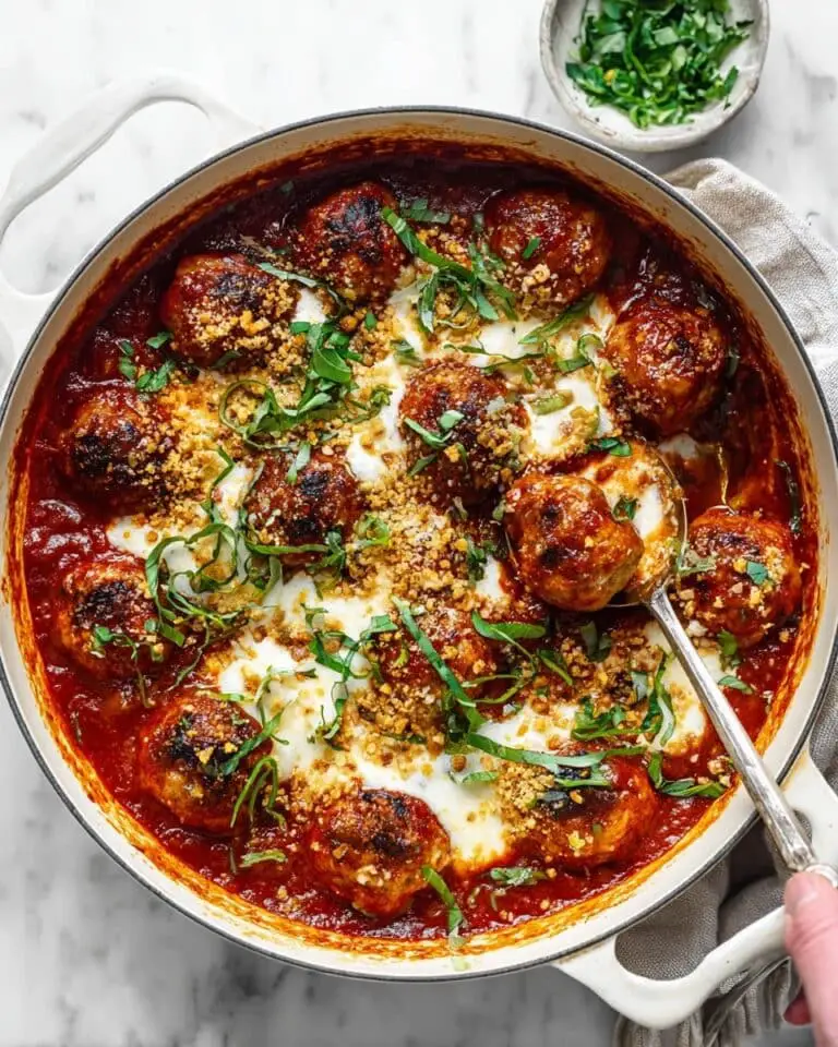 Chicken Parmesan Meatballs with Crispy Nutty Topping Recipe