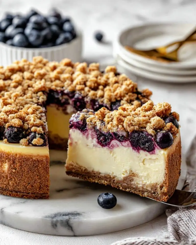 Blueberry Crumble Cheesecake Recipe