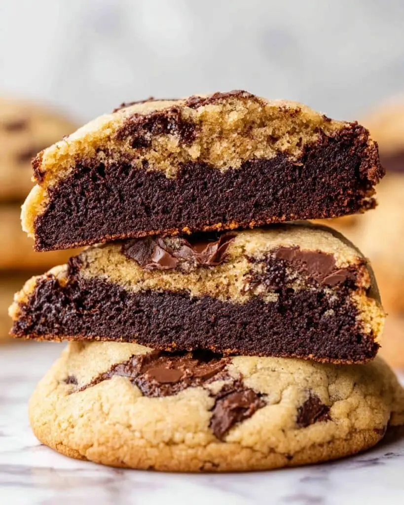 Brownie Stuffed Chocolate Chip Cookies Recipe