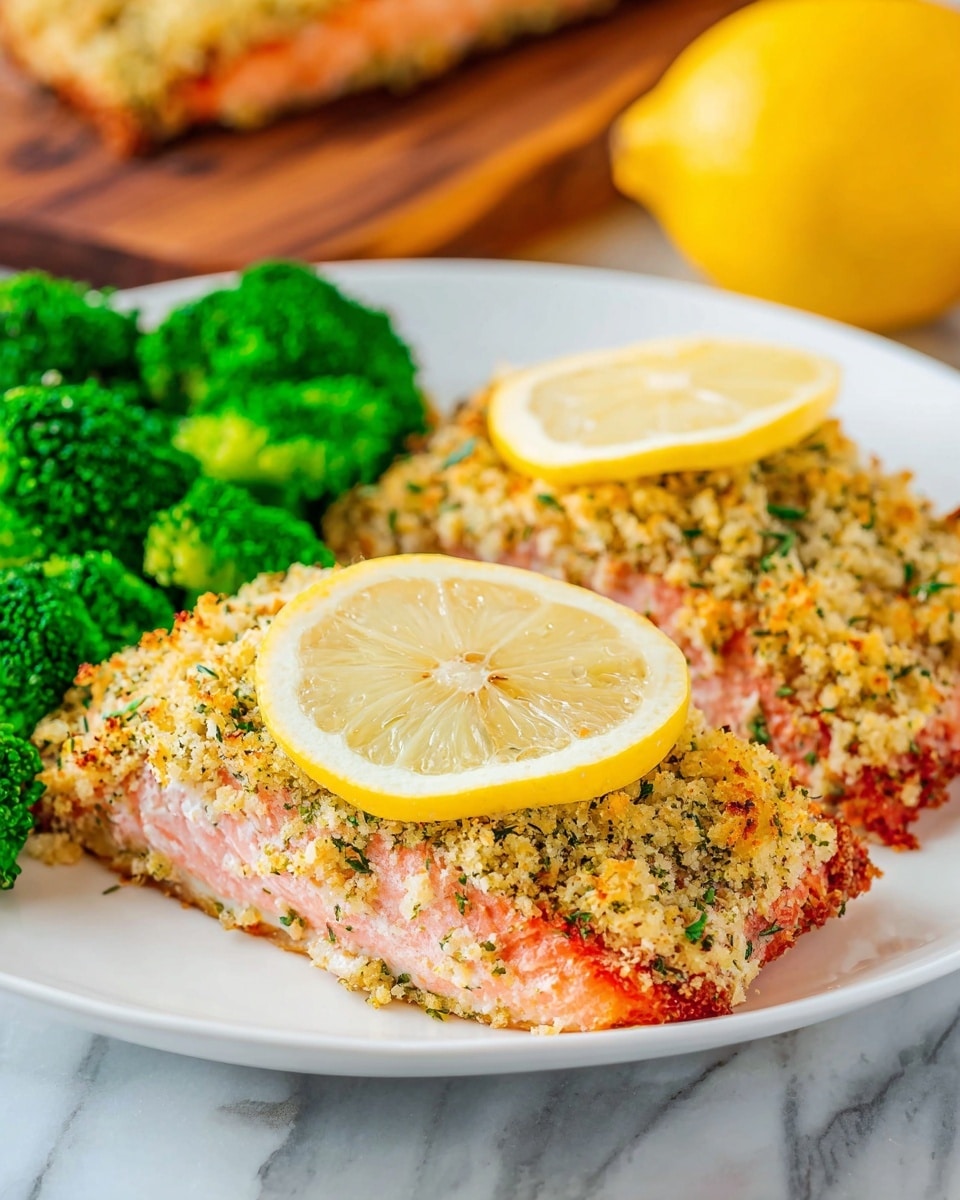 Baked Salmon with Parmesan Herb Crust Recipe