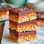 Sweet and Crispy Scotcharoos with Chocolate and Butterscotch Topping Recipe