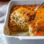 Zucchini and Ground Chicken Casserole with Cheddar and Herb Spices Recipe