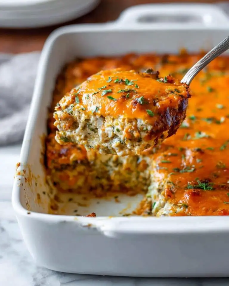 Zucchini and Ground Chicken Casserole with Cheddar and Herb Spices Recipe