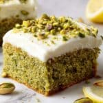 Lemon Pistachio Cake with Matcha and Cream Cheese Frosting Recipe