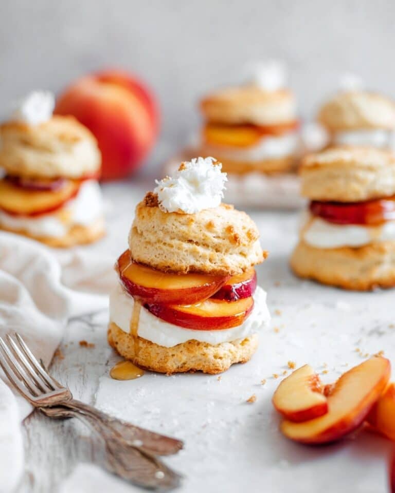 Brown Sugar Bourbon Peach Shortcake Recipe
