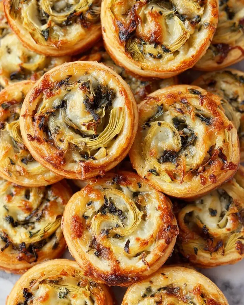 Spinach and Artichoke Puff Pastry Swirls (Pinwheels) Recipe