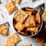 Cheesy Sourdough Discard Crackers Recipe