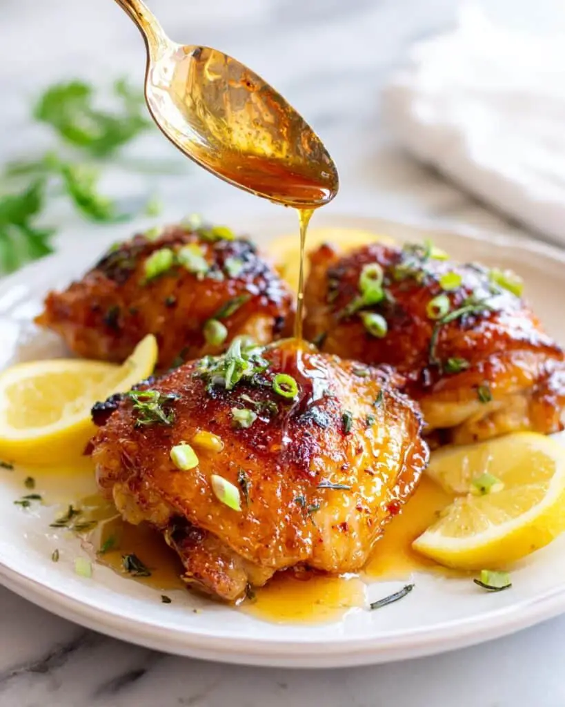 Honey Sriracha Air Fryer Chicken Thighs Recipe
