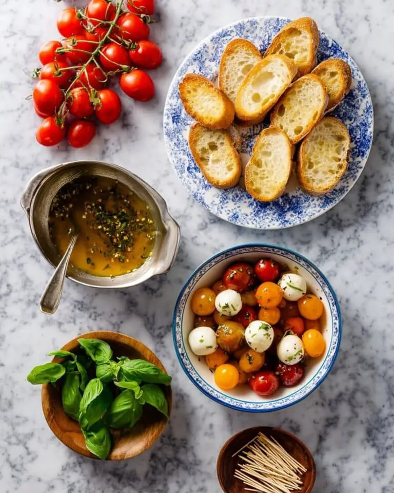 Caprese Salad and Bread Dipping Oil Appetizer Recipe