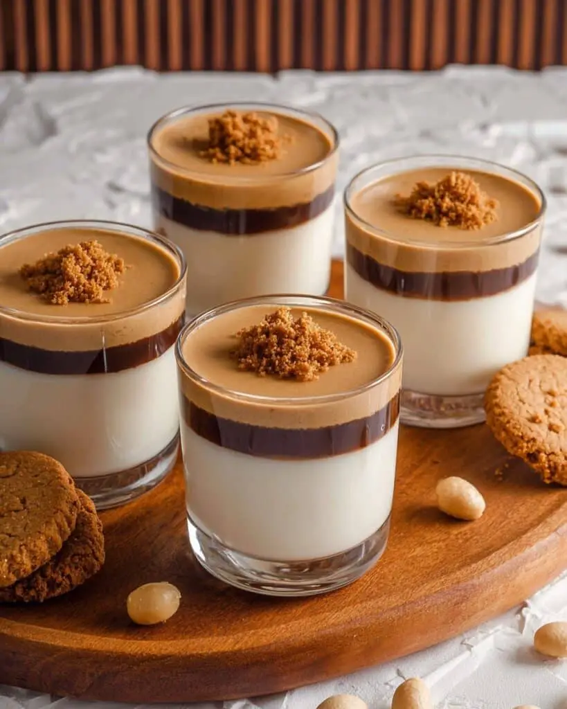 Biscoff Panna Cotta with Caramel Layers Recipe