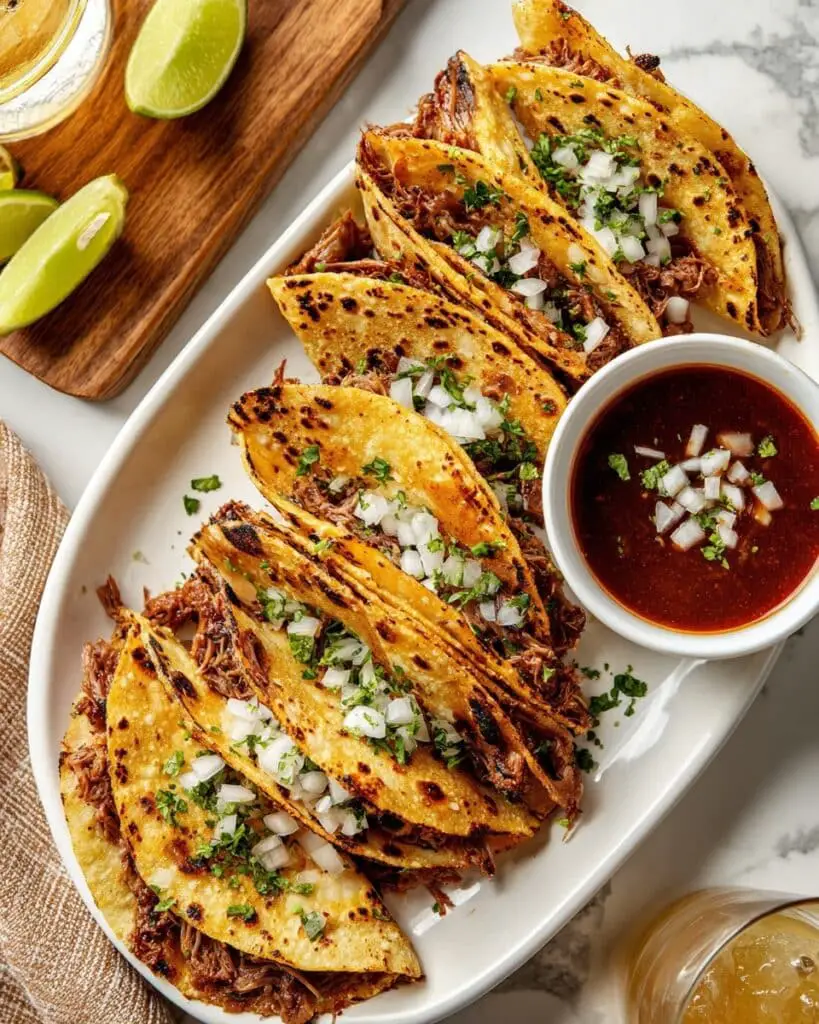 Cheesy Birria Quesabirria Tacos with Consomé Recipe