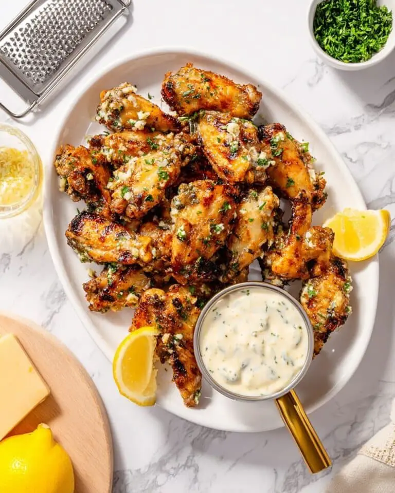 Air Fryer Garlic Parmesan Wings Recipe