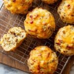 Protein Breakfast Sausage Biscuits with Veggies and Cheese Recipe