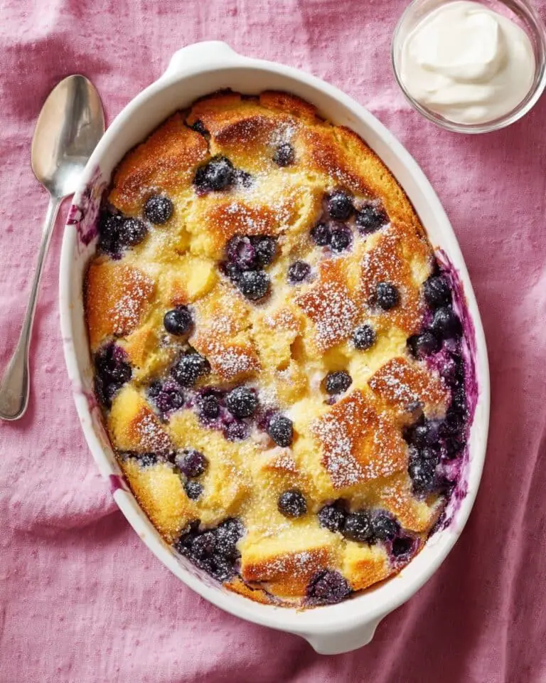 Lemon Blueberry Bread Pudding Recipe