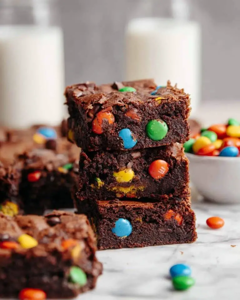 Fudgy M&M Brownies Recipe