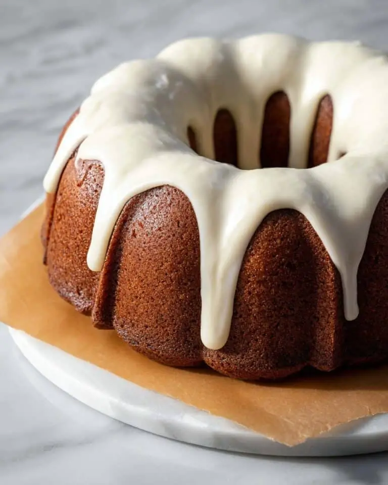 Gingerbread Bundt Cake with White Chocolate Ganache Recipe