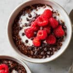 Creamy Chocolate Oatmeal with Raspberries Recipe