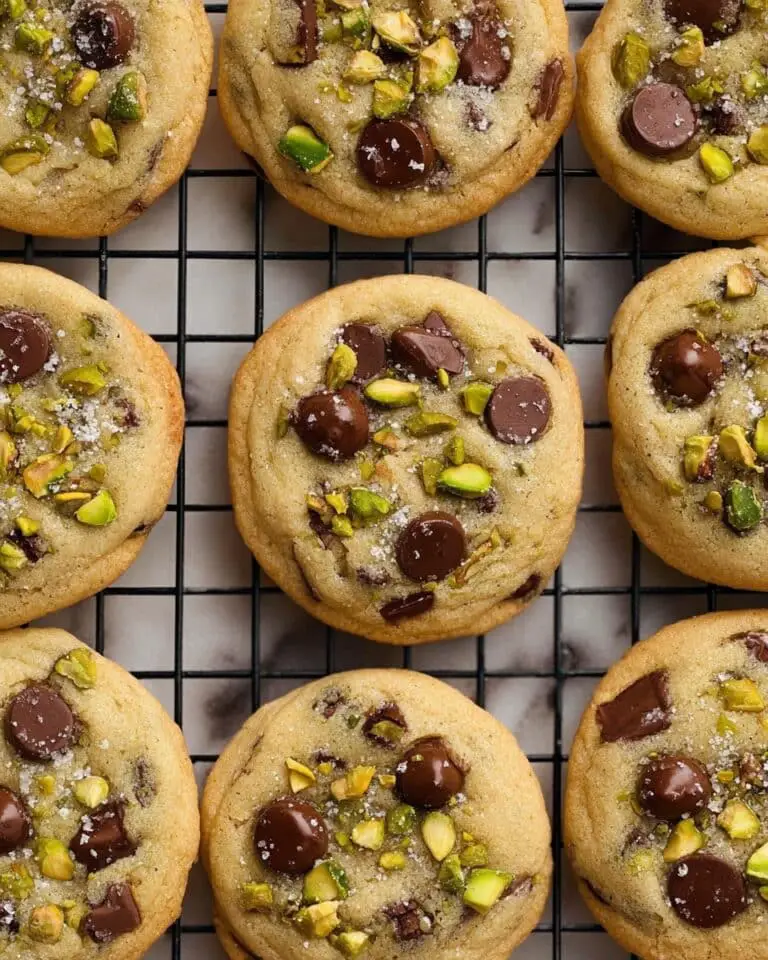 Salted Pistachio Chocolate Chip Cookies Recipe