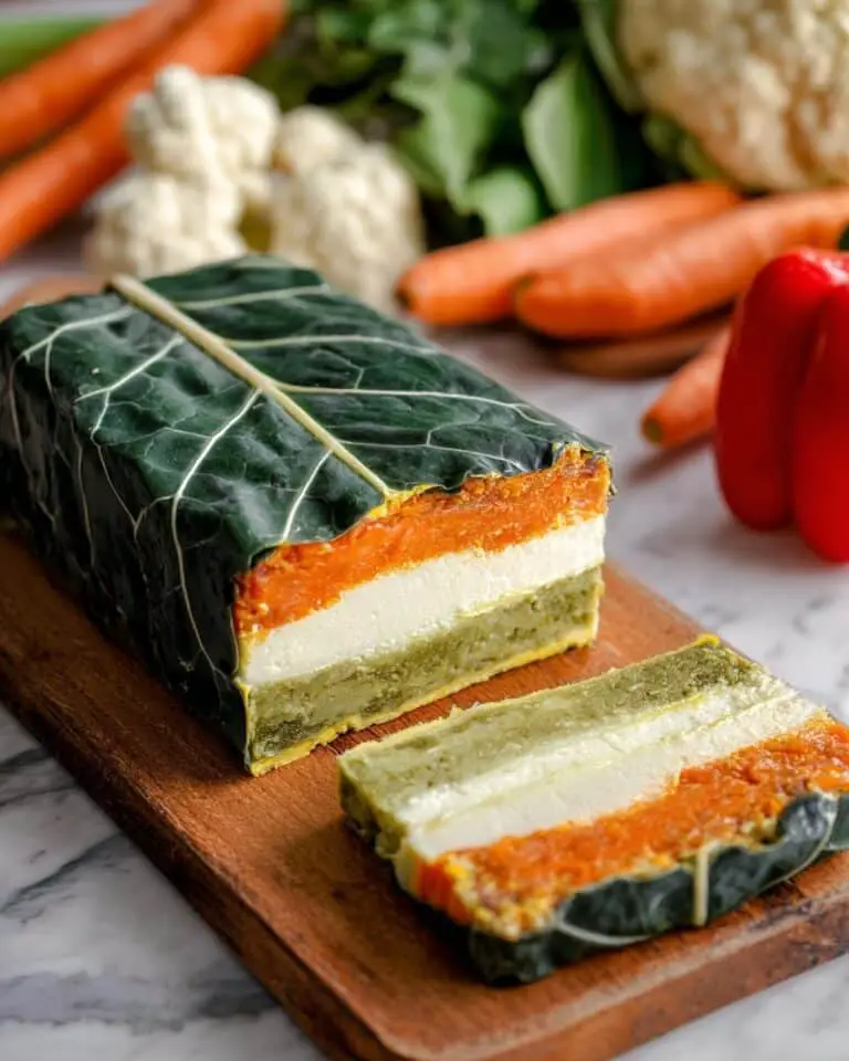Vegetable Swiss Chard Terrine with Colorful Vegetable Purees Recipe