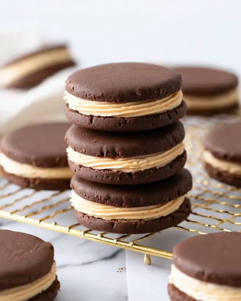 Peanut Butter Filled Chocolate Sandwich Cookies Recipe