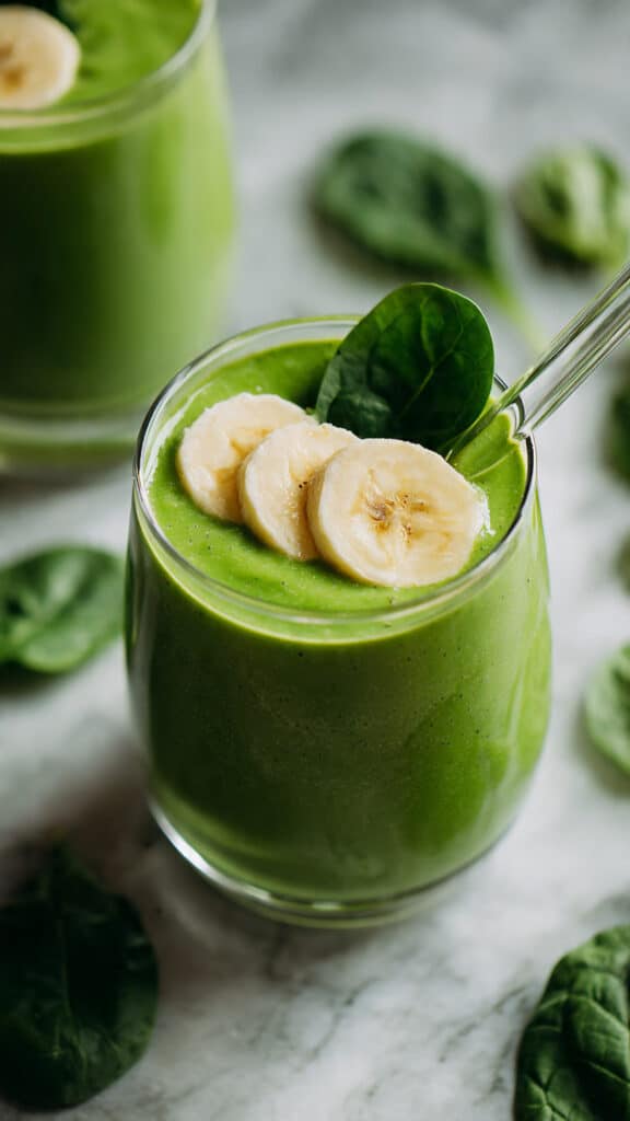 Creamy Spinach Banana Pineapple Mango Smoothie Recipe