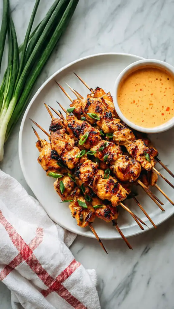 Bang Bang Chicken Skewers with Spicy Mayonnaise Sauce Recipe
