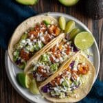 Baja Shrimp Tacos with Pineapple Coleslaw Recipe