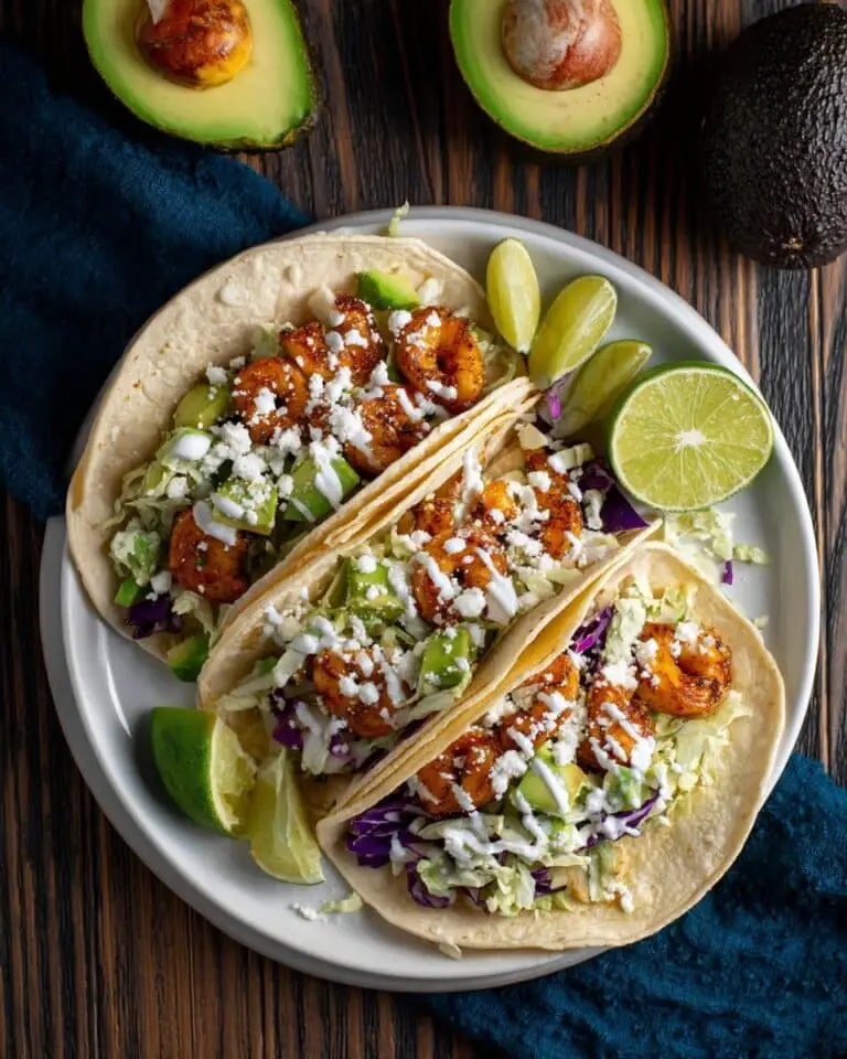 Baja Shrimp Tacos with Pineapple Coleslaw Recipe