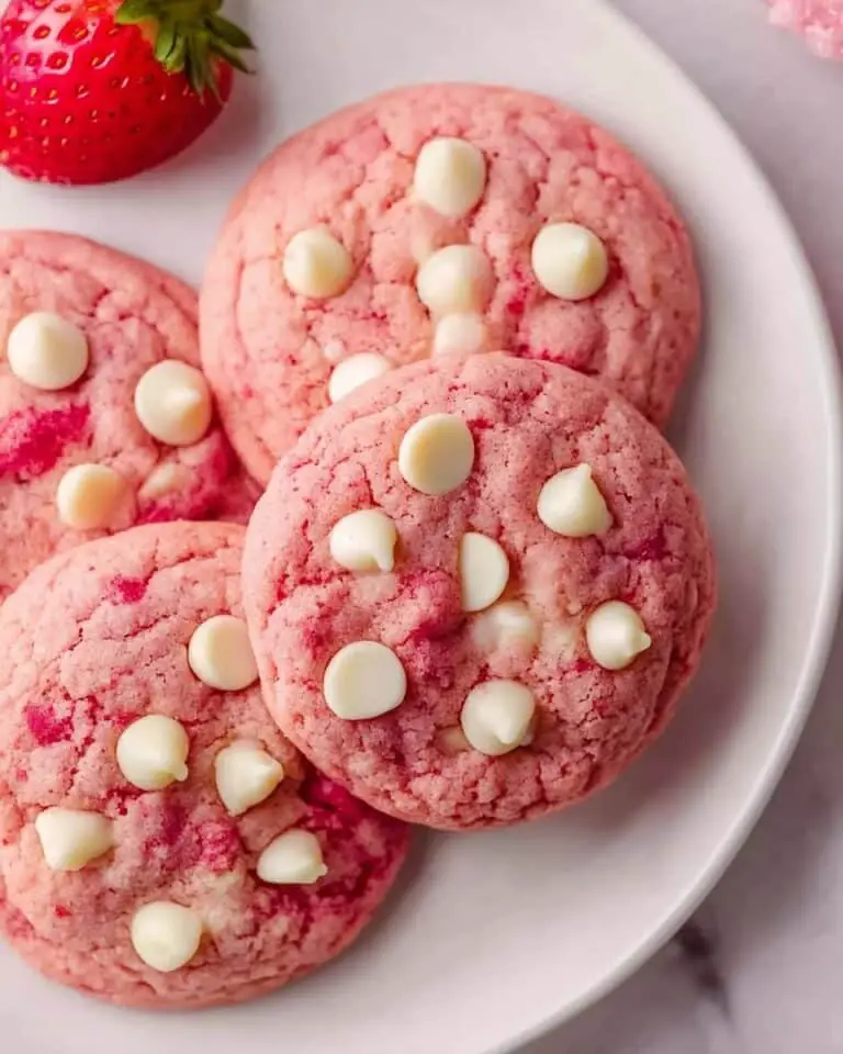 Strawberry White Chocolate Chip Cookies Recipe