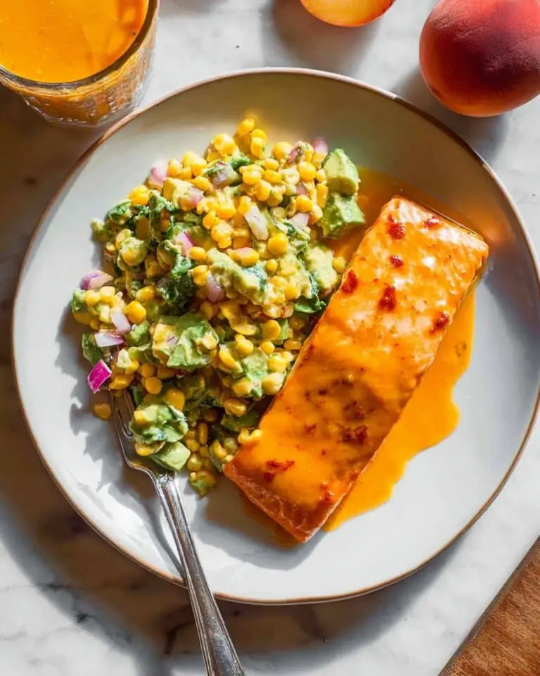 Glazed Peach Salmon Recipe
