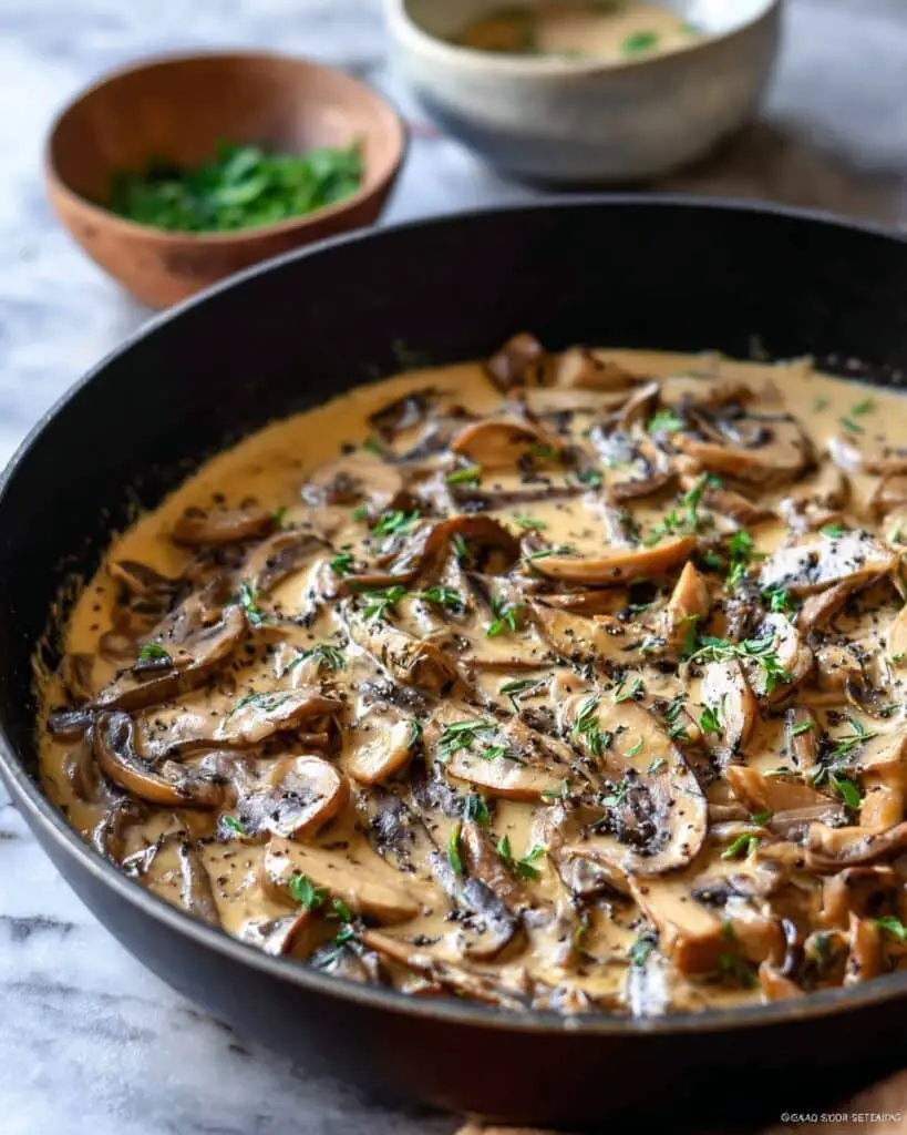 Creamy Mushroom Sauce for Steak, Chicken, or Pasta Recipe