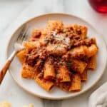 Spicy Sausage Rigatoni with Tomato and Parmesan Recipe