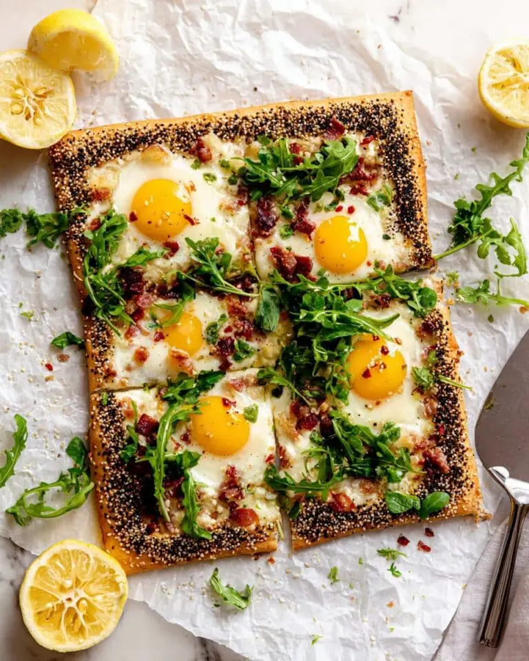 Puff Pastry Breakfast Pizza with Everything Bagel Crust Recipe