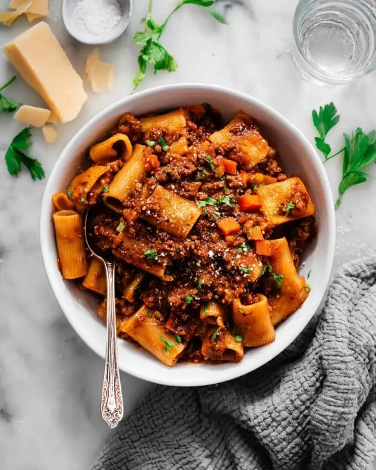 One Pot Rigatoni Bolognese Recipe